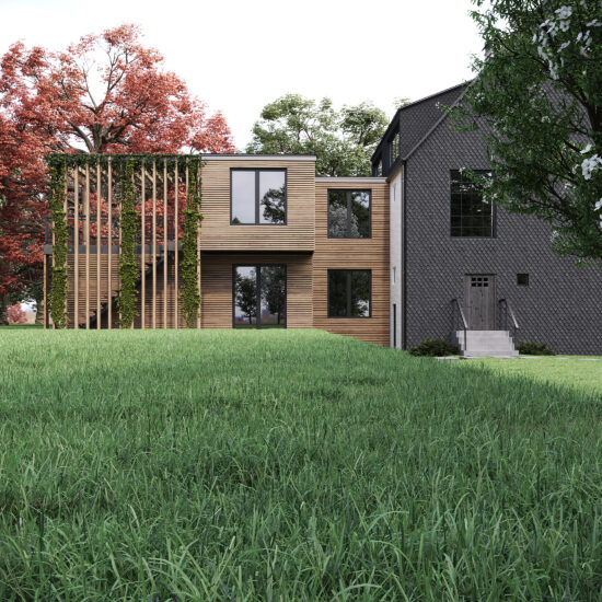 Architektur, Innenarchitektur, Bauen im Bestand, Sanierung, Anbau, Mehrfamilienhaus, Generationenwohnen