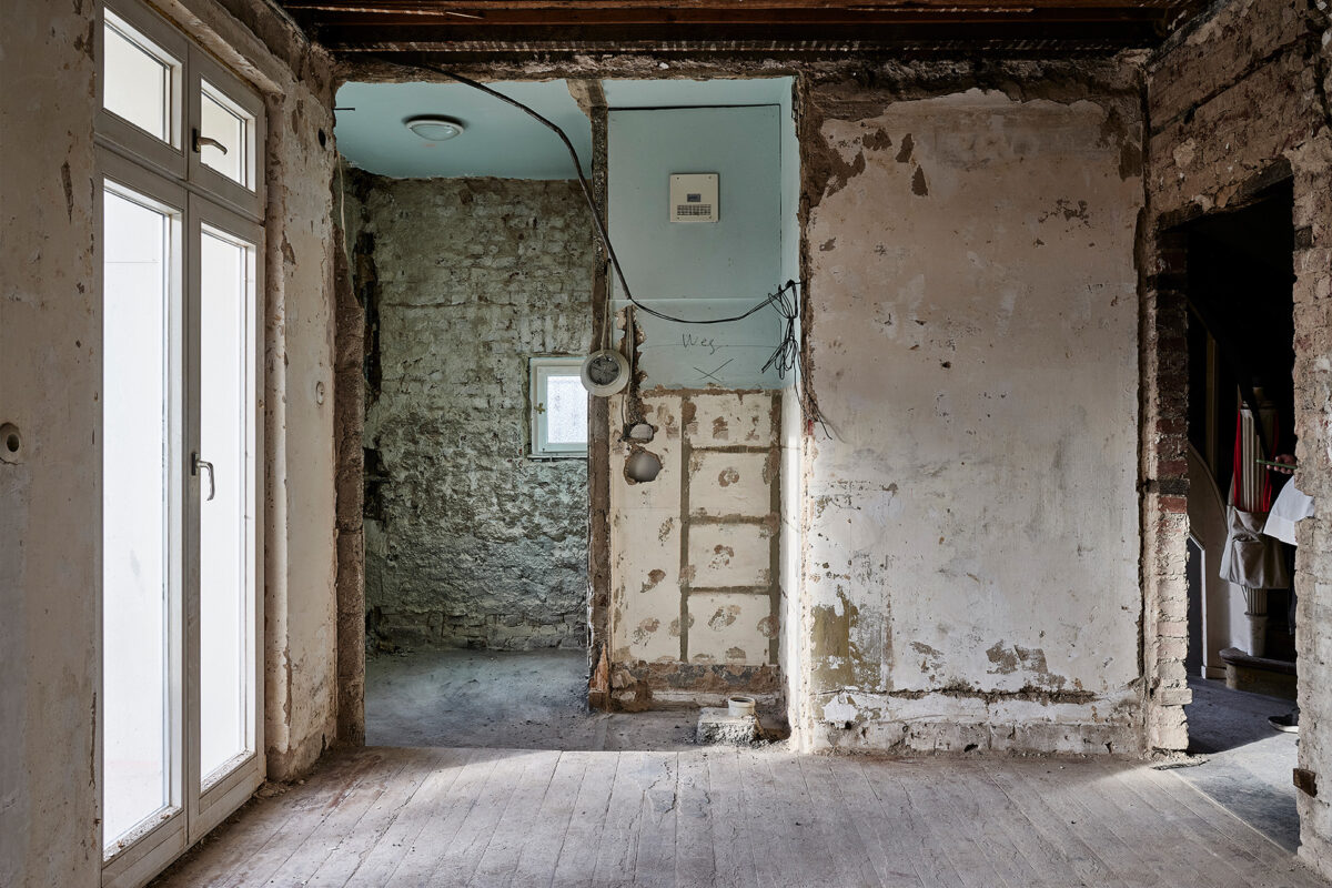 Baustellenfoto Düsseldorf, Rohbau, Baubeginn, Umbau, Sanierung, Architektur, Bauleitung, Objekt