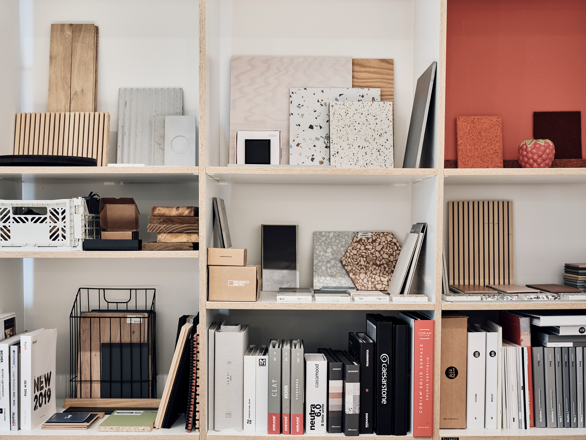 Bemusterung, Architekturbüro, Gestaltung, Materiallager, Office